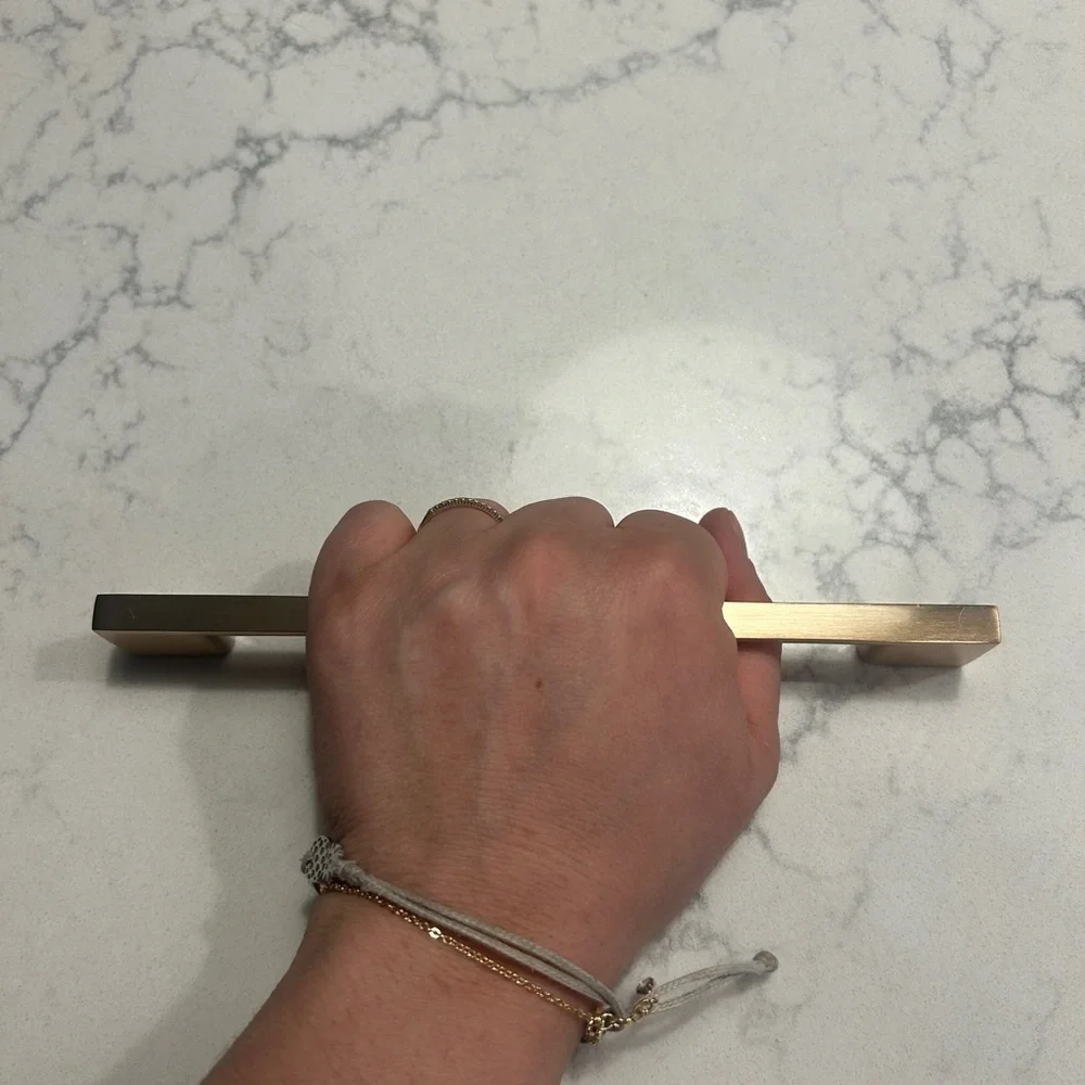 NWT 5 pack of brushed gold cabinet pulls